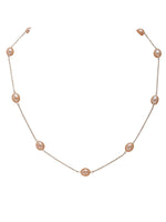 Load image into Gallery viewer, 925 Sterling Silver Chain Necklace with High Luster Freshwater Pearls (925SL-FWP11)
