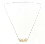 Load image into Gallery viewer, 925 Sterling Silver Chain Necklace with High Luster Freshwater Pearls (925SL-FWP3)

