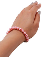 Load image into Gallery viewer, Glossy Dark Pink 8MM Shell-Pearls Bracelet

