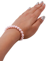 Load image into Gallery viewer, Glossy Pastel Pink 8MM Shell-Pearls Bracelet
