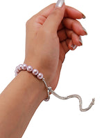 Load image into Gallery viewer, Glossy Lavender Purple 8MM Shell-Pearls Bracelet
