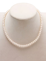 Load image into Gallery viewer, High Luster White Fine Freshwater Pearls Necklace with 92.5 Sterling Silver Clasp,  137 Carats -(F1025)
